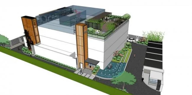 Sketchup Landscape Model | Roof Garden, Modern Style