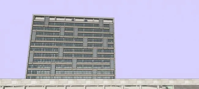 Sketchup Hospital Model | Danyang Traditional Chinese Medicine Hospital, High rise, Modern Style, Medical Building