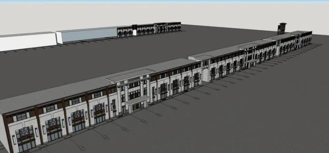 Sketchup Business Model | Commercial Skirt, Neoclassical Style