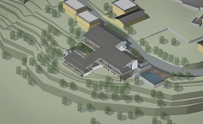 BIM architecture | Adjacent to the canyon, integrated into the settlement: Heizhugou Zen Inn Boutique Hotel Reception Center/Research Building Architectural Design