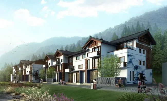 Sketchup Villa Model | Single Family Villa Cluster, Chinese Style