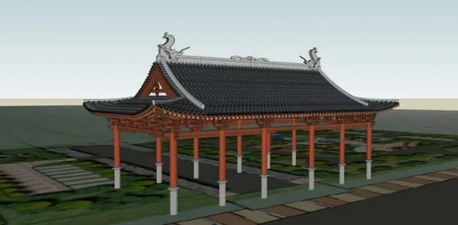 Sketchup Sketch Model | Pavilion, Chinese Style, Sketch