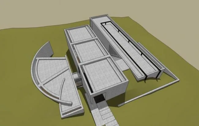 Sketchup Villa Model | Koya Residence, Solo Villa, Modern Style, Tadao Ando