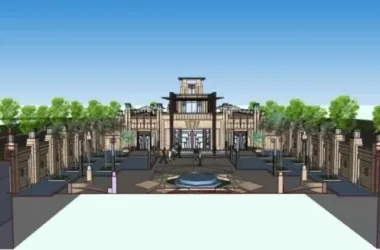 SketchUp Business Model: Modern Low-Rise Sales Office Design-BIM WORLD