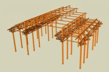Modern Wooden Frame Materials for SketchUp: Landscape and Architectural Components-BIM WORLD
