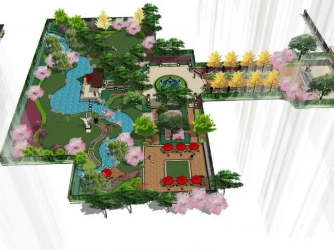 SketchUp Landscape Models: Community, Residential, and Classical Designs