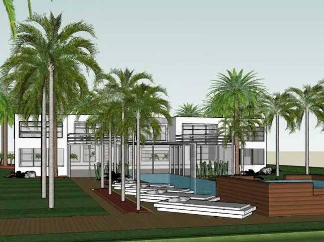 Sketchup Villa Model | Solo Villa, Modern Style
