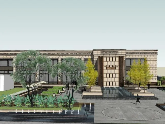 Sketchup Business Model | Sales Office, Classical Style, Commercial Architecture