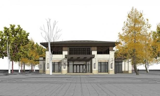 Sketchup Business Model | Multi story Sales Office, Modern Style