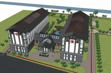 SketchUp Multi-Story Hotel Model Featuring Traditional Chinese Design-BIM WORLD