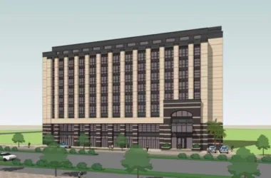 Modern Multi-Story Office Building Model in SketchUp-BIM WORLD