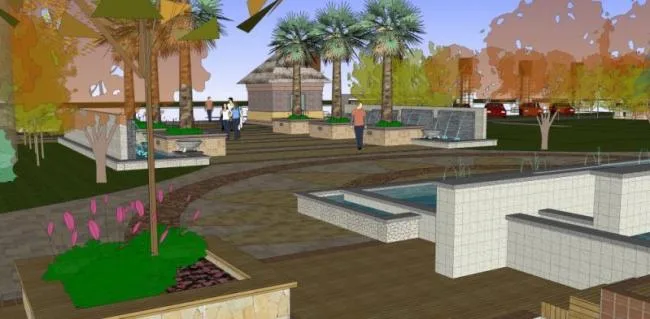 Sketchup Landscape Model | Residential Landscape, Residential Landscape, Classical Style