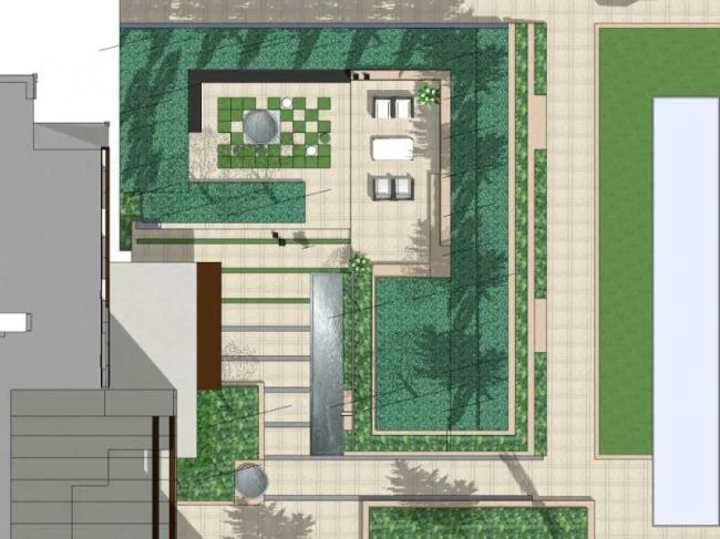 Sketchup Landscape Model | Courtyard Landscape, Modern Style