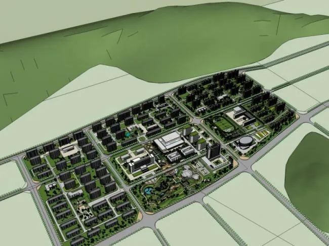 Sketchup School Model | Multi story School, Campus Educational Architecture, Modern Style