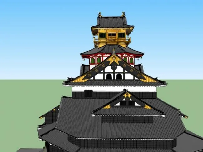 Sketchup Ancient Architecture Model | Multi story Religious Architecture, Tibetan Style, Chinese Style, Ancient Architecture