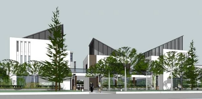 Sketchup Business Model | Multi story Pedestrian Street, Commercial Buildings, New Chinese Style