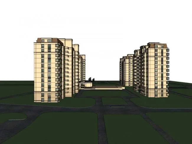 Sketchup Residential Model | Small and High rise Residential Buildings, Residential Buildings, Classical Style