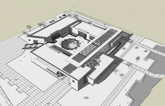 Sketchup Cultural Model | Multi story Museum, Modern Style, Cultural Architecture