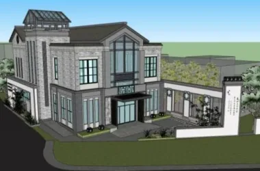 Modern Chinese Style Solo Villa | SketchUp 3D Model-BIM WORLD