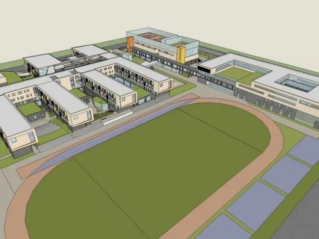 Sketchup School Model | Multi story School, Campus Educational Architecture, Modern Style