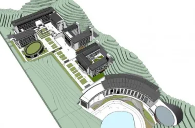 Multi-Story School Building Model | Modern Campus Design with New Chinese Architectural Style-BIM WORLD