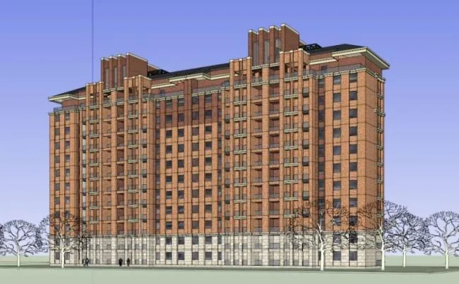 Sketchup Residential Model | High rise Residential Buildings, Classical Style