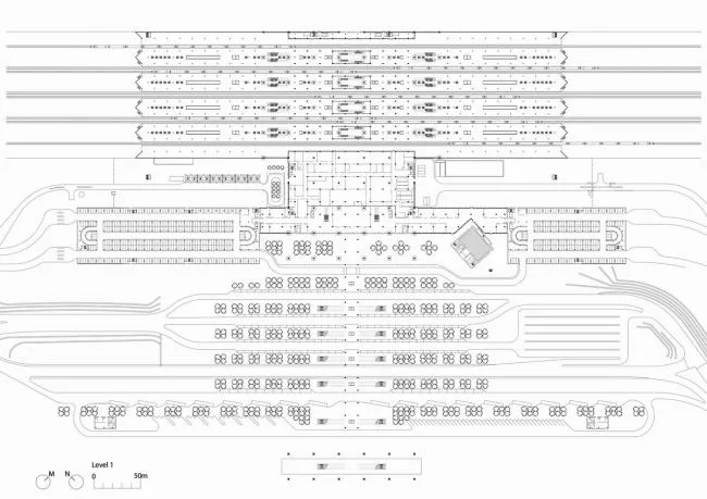 BIM Architecture | Majestic Steel Columns Supporting Tree like Construction: Haramain High Speed Railway Station/Foster Partners Architectural Firm