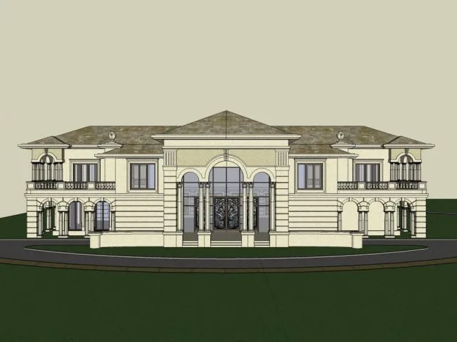 SketchUp Cultural Model: Multi-Story Classical Conference Center Architecture