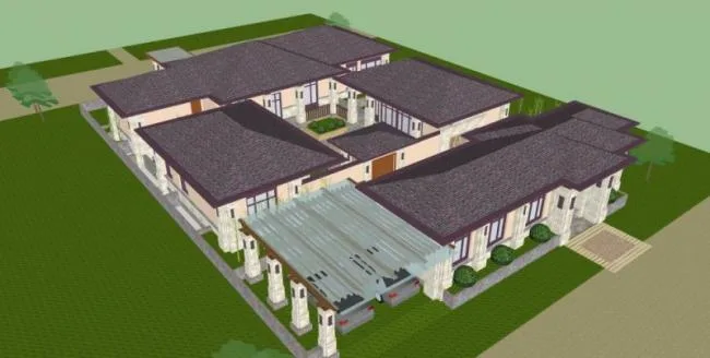 Sketchup Villa Model | Solo Villa, Modern Style