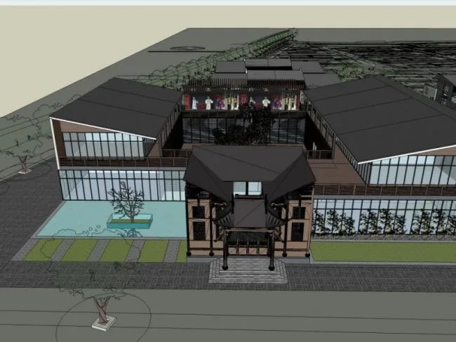 Sketchup Business Model | Multi story Sales Department, Modern Style