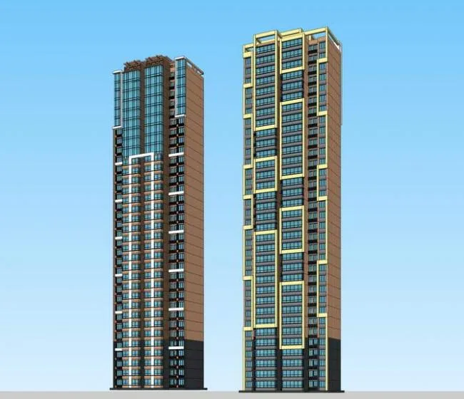 Sketchup Residential Model | Super high-rise residential building, modern style, residential architecture