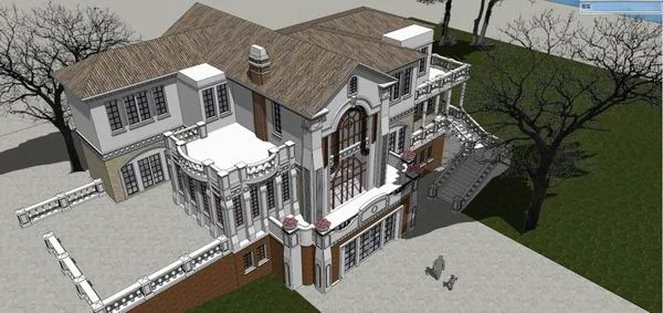 Solo Mountain Villa SketchUp Model | Classical Style Design