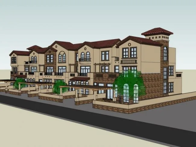 Sketchup Villa Model | Multi row Villa, Modern Style