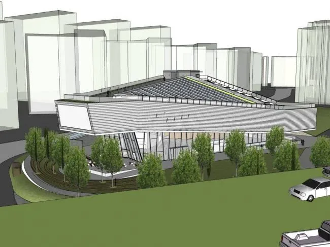Sketchup Cultural Model | Multi level Cultural and Art Center, Modern Style