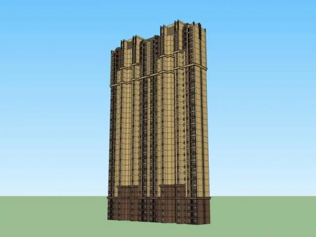 Sketchup Residential Model | Super High rise Residential Buildings, Residential Buildings, Classical Style