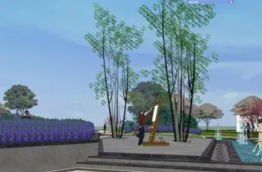 Modern Park Landscape Design in SketchUp-BIM WORLD