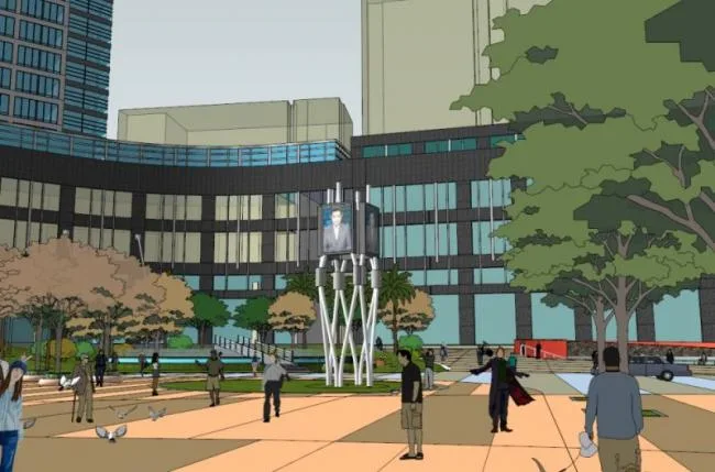 Sketchup Business Model | Multi story Business Center, Modern Style