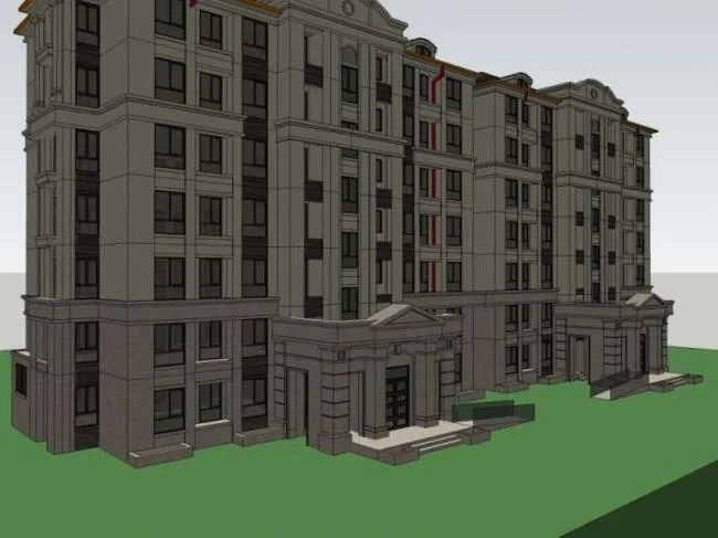 Sketchup Residential Model | Multi story Residence, European Style