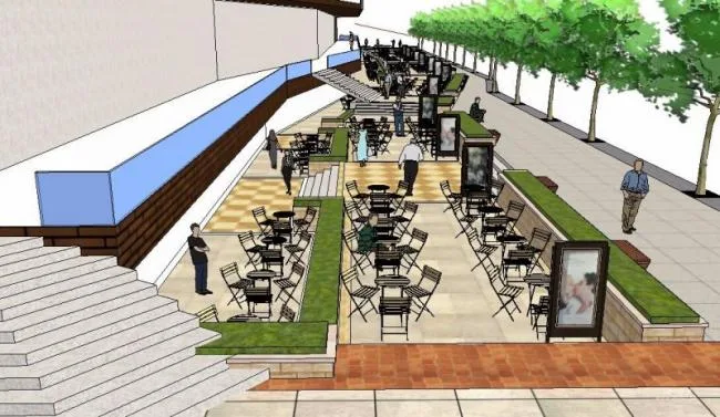 Sketchup Landscape Model | Commercial Landscape, Modern Style