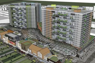 SketchUp Complex Model: Multi-Story High-Rise Mixed-Use Commercial and Modern Residential Building-BIM WORLD