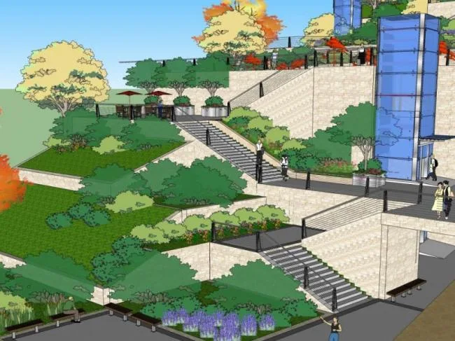 Sketchup Landscape Model | Corridor Landscape, Modern Style