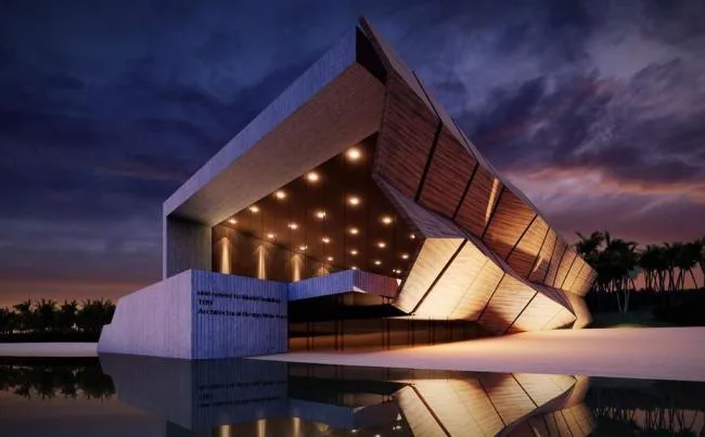 Sketchup Cultural Model | Exhibition Hall, Cultural Hall, Science and Technology Hall, Modern Style, Cultural Architecture