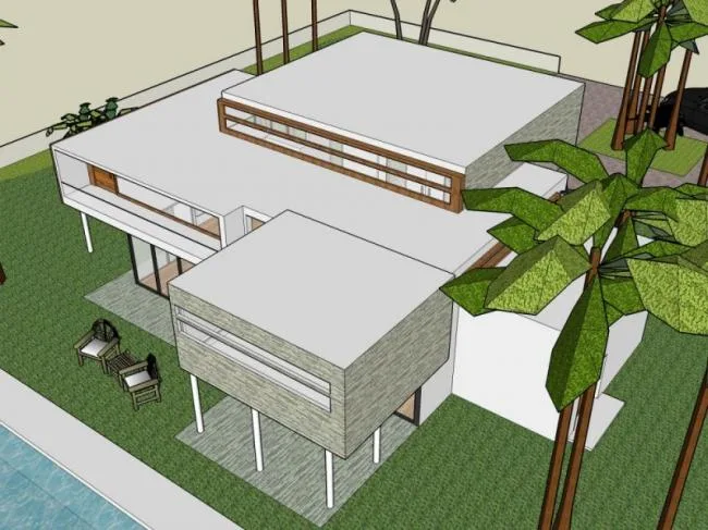 Sketchup Villa Model | Solo Villa, Modern Style