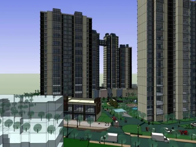 Sketchup Residential Model | High rise Residential Buildings, Residential Buildings, Modern Style