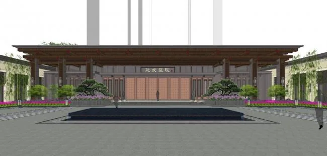 SketchUp Residential Models Featuring Courtyards, Chinese Style, Commercial Spaces, Ancient Architecture, and Leisure Facilities