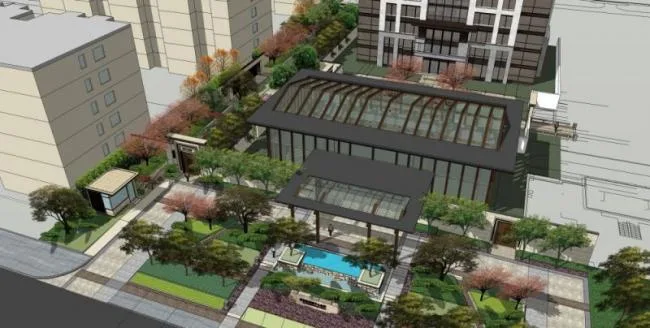 Sketchup Landscape Model | Residential Landscape, Modern Chinese Style