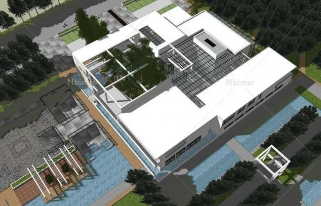 Sketchup Business Model | Multi story Restaurant, Commercial Building, Modern Style