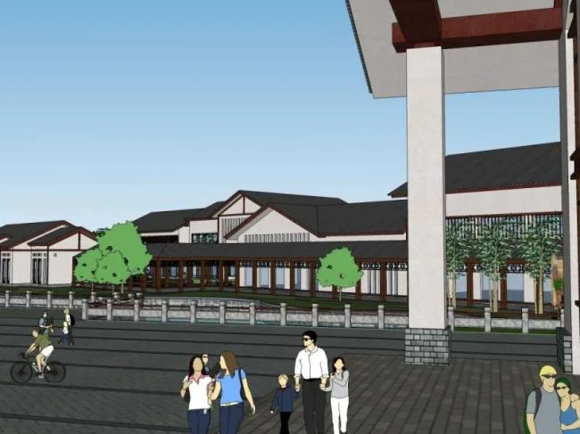Sketchup Hotel Model | Multi story Resort Hotel, Chinese Style