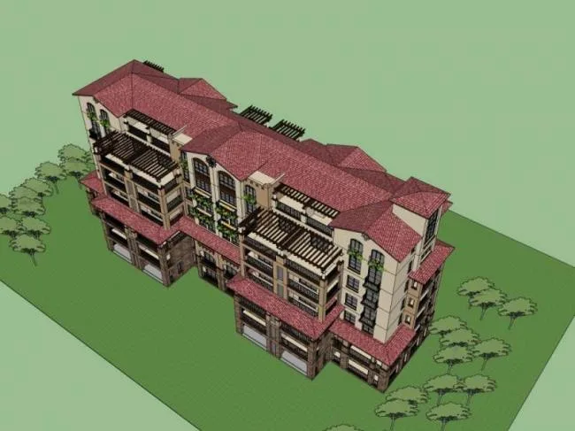 Sketchup Residential Model | Multi story Residence, Classical Style