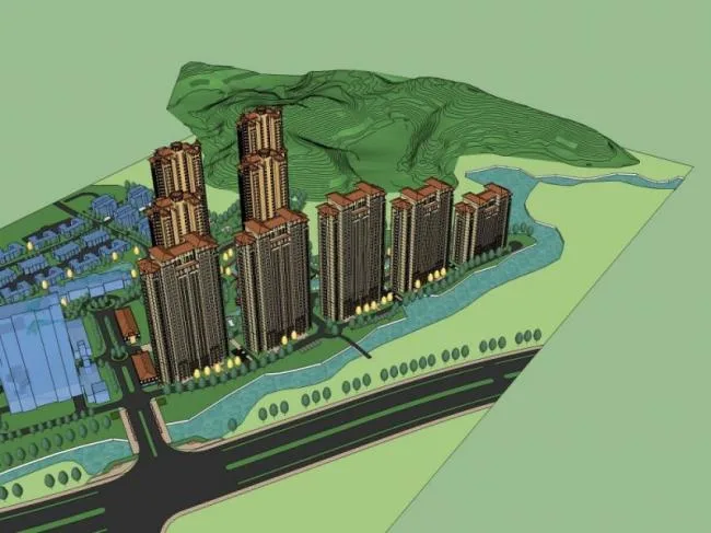 Sketchup Residential Model | Super High rise Residential Buildings, Residential Buildings, Classical Style